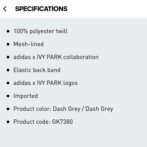 Adidas X Beyoncé Ivy Park Backless Cap Hat